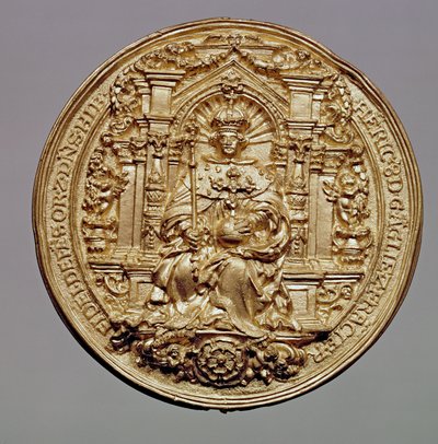 Awers pieczęci Henryka VIII (1491-1547) (złoto) (patrz 181809 na odwrocie) autorstwa English School