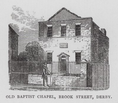 Stara Kaplica Baptystów, Brook Street, Derby (rycina) autorstwa English School