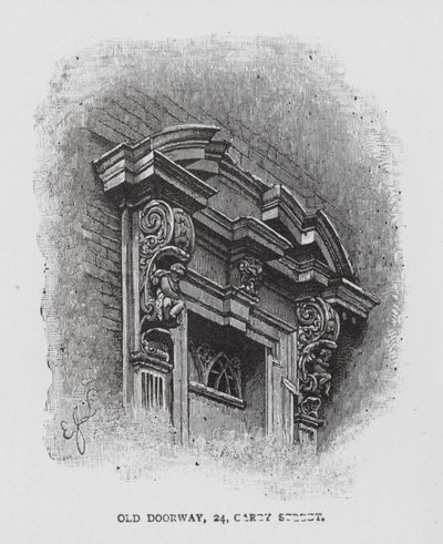 Old Doorway, 24, Carey Street (litografia) autorstwa English School