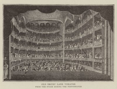 Teatr Old Drury Lane (grawerowanie) autorstwa English School