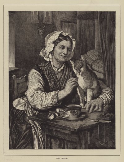 Starzy przyjaciele (grawerowanie) autorstwa English School