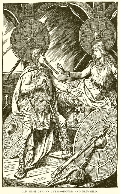 Typy staro-wysoko-niemieckie — Sigurd i Brunhilda autorstwa English School