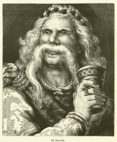 Stary Król Cole (grawerowanie) autorstwa English School