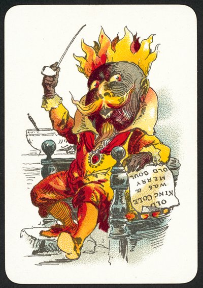 Old King Cole był wesołą starą duszą (kolor lito) autorstwa English School