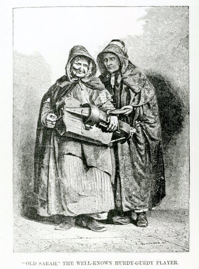 Stara Sarah, znana lira korbowa, ok. 1840 r. autorstwa English School