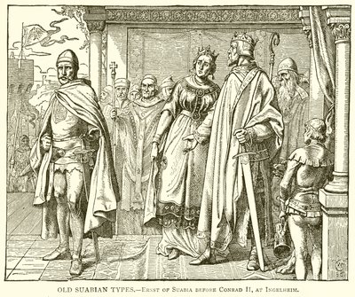 Stare typy szwabskie.--Ernst szwabski przed Konradem II, w Ingelheim autorstwa English School