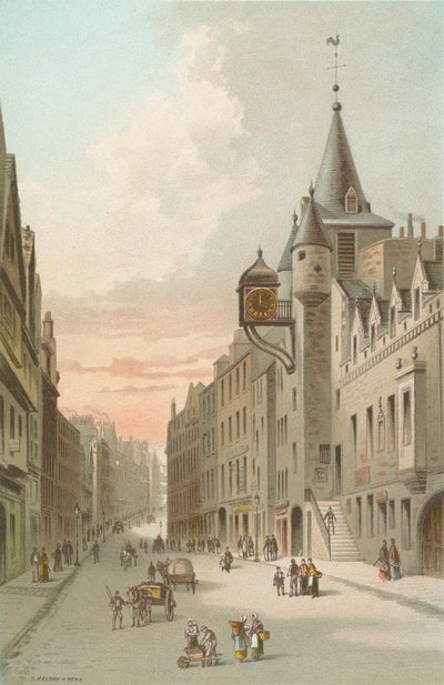Stary Tolbooth i Canongate – Edynburg autorstwa English School