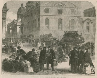 Starzy emeryci opuszczają szpital w Greenwich autorstwa English School