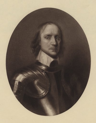 Oliver Cromwell (litografia) autorstwa English School