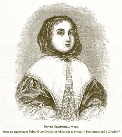 Żona Olivera Cromwella, ilustracja z The Pictorial History of England autorstwa English School