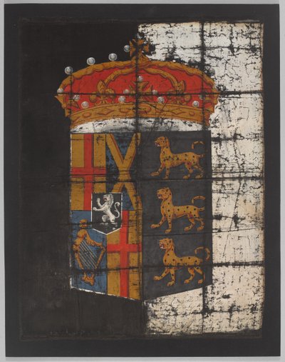 Sztandar pogrzebowy Olivera Cromwella, c.1658 (baner) autorstwa English School