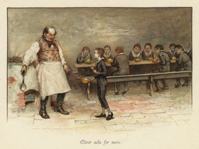 Oliver prosi o więcej (chromolitho) autorstwa English School