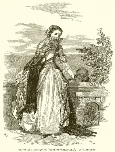 Olivia i giermek [Wikariusz Wakefield]. Autor: J. Absolon autorstwa English School
