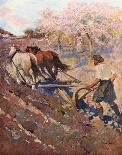 Ontario, osadnik z Glengarry (kolorowa litografia) autorstwa English School