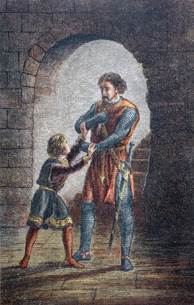 „Albo Hubert, jeśli chcesz, odetnij mi język, żebym mógł mieć oczy”, 1890 autorstwa English School