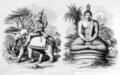 Oriental Divinities, grawerowane przez A. Thorna, z „World Religion”, wydane przez A. Fullarton & Co. (grafika) autorstwa English School