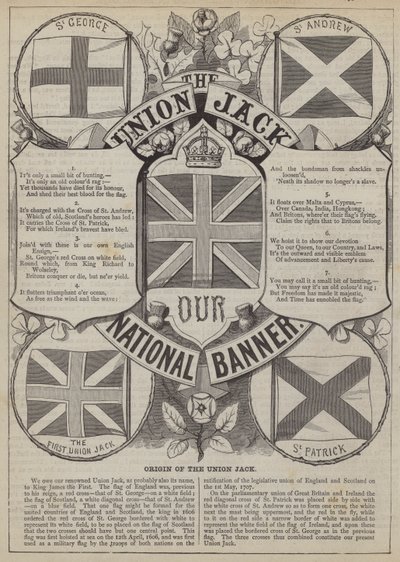 Pochodzenie Union Jack (grawerunek) autorstwa English School