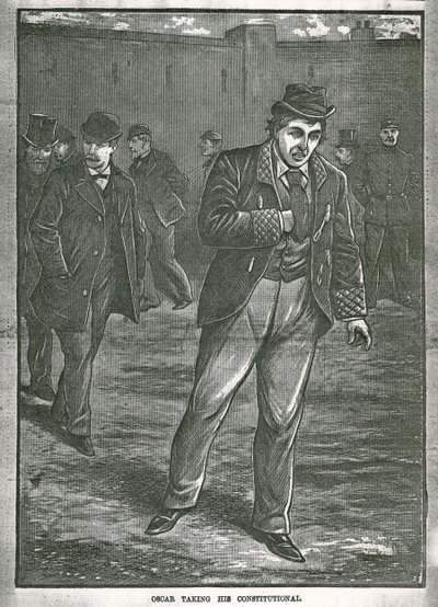 Oscar Wilde biorący swój konstytucyjny autorstwa English School