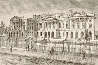 Osgoode Hall, Toronto, Kanada (litho) autorstwa English School