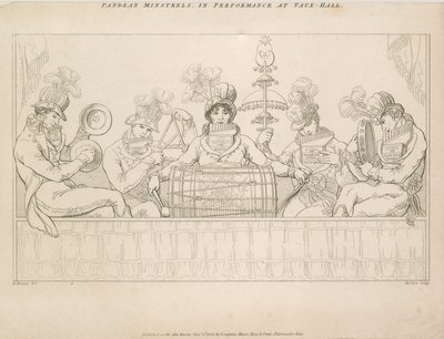 Padean Minstrels podczas występu w Vauxhall Gardens w Londynie autorstwa English School