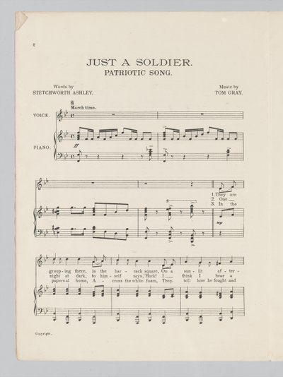 Strona 2 nuty do piosenki Just a Soldier autorstwa English School