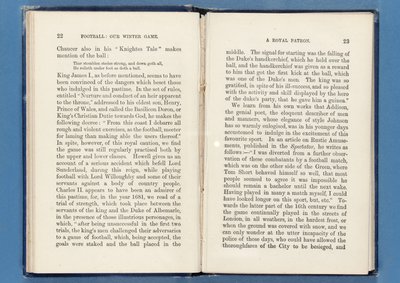 Strona z Football: Our Winter Game, Charles W. Alcock, 1874 (patrz także 315143-4) autorstwa English School