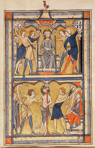 Strona z psałterza, ok. 1270 (tempera na welinie) autorstwa English School