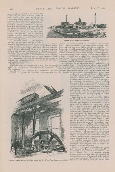 Strona z czarno-białego budżetu autorstwa English School