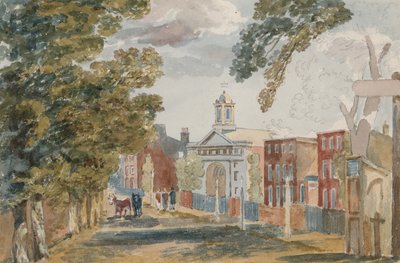 Palace Court, New Kensington Gardens, Londyn (wc na papierze) autorstwa English School