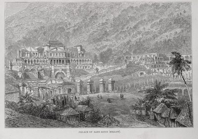 Pałac Sans Souci, North Hayti, z przeszłości i teraźniejszości Santo Domingo autorstwa Samuela Hazarda, wyd. w 1873 autorstwa English School