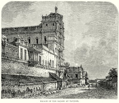 Pałac Radżów w Tanjore (rycina) autorstwa English School