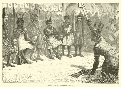Palaver of Aszanti Chiefs autorstwa English School
