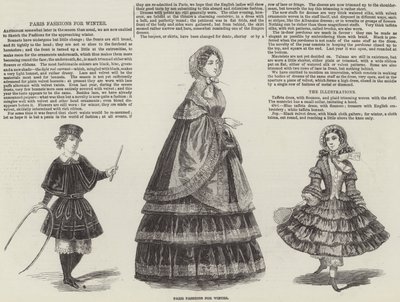 Paris Fashions for Winter (grawerowanie) autorstwa English School