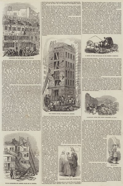 Paryż po powstaniu (rycina) autorstwa English School