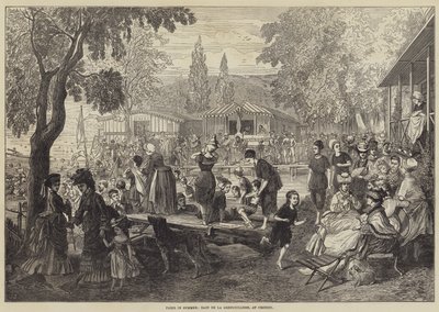 Paryż latem, Bain de la Grenouillere, przy Croissy autorstwa English School