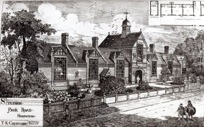 Park Road, Hampstead, z The Building News, 3 września 1880 r. autorstwa English School
