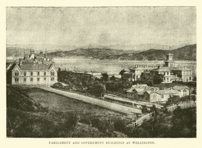 Budynki parlamentu i rządu w Wellington autorstwa English School