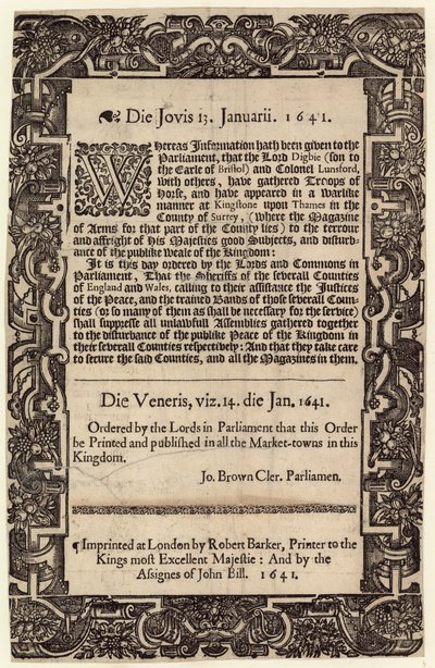 Porządek parlamentarny, 14 stycznia 1641 autorstwa English School