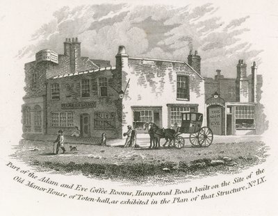 Część kawiarni Adam and Eve Coffee Rooms, Hampstead Road autorstwa English School