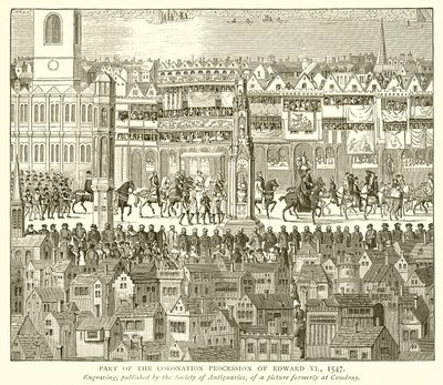 Część procesji koronacyjnej Edwarda VI, 1547 autorstwa English School