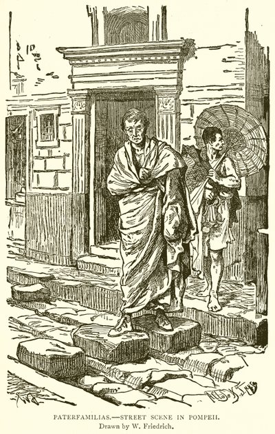 Paterfamilias.--Scena uliczna w Pompejach autorstwa English School