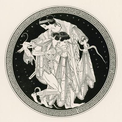 Peleus i Tetydy (rycina) autorstwa English School