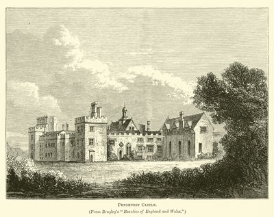 Zamek w Penshurst autorstwa English School