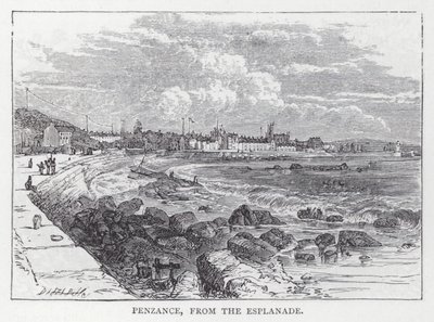 Penzance, z Esplanade (grawerowanie) autorstwa English School