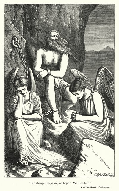 Percy Bysshe Shelley: Ilustracja do Prometheus Unbound (rycina) autorstwa English School