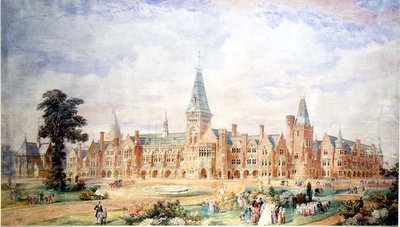 Projekt perspektywiczny dla szkoły lub uczelni, ok.1865 autorstwa English School