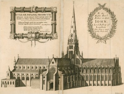 Widok perspektywiczny katedry św. Pawła w Londynie autorstwa English School