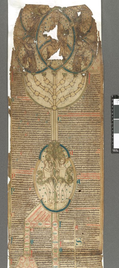 Piotr z Poitiers, Kompendium historii w genealogii Chrystusa (pergamin) autorstwa English School