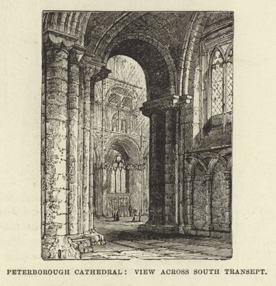Katedra w Peterborough, widok na południową transept autorstwa English School