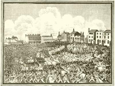 Masakra w Peterloo autorstwa English School